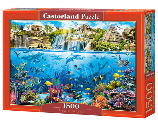 1500 Piece Jigsaw Puzzles, Pirate Island, Ocean and coral life, Adult Puzzles, Castorland C-152049-2 Bridge Toys - Premium Jigsaw Puzzles