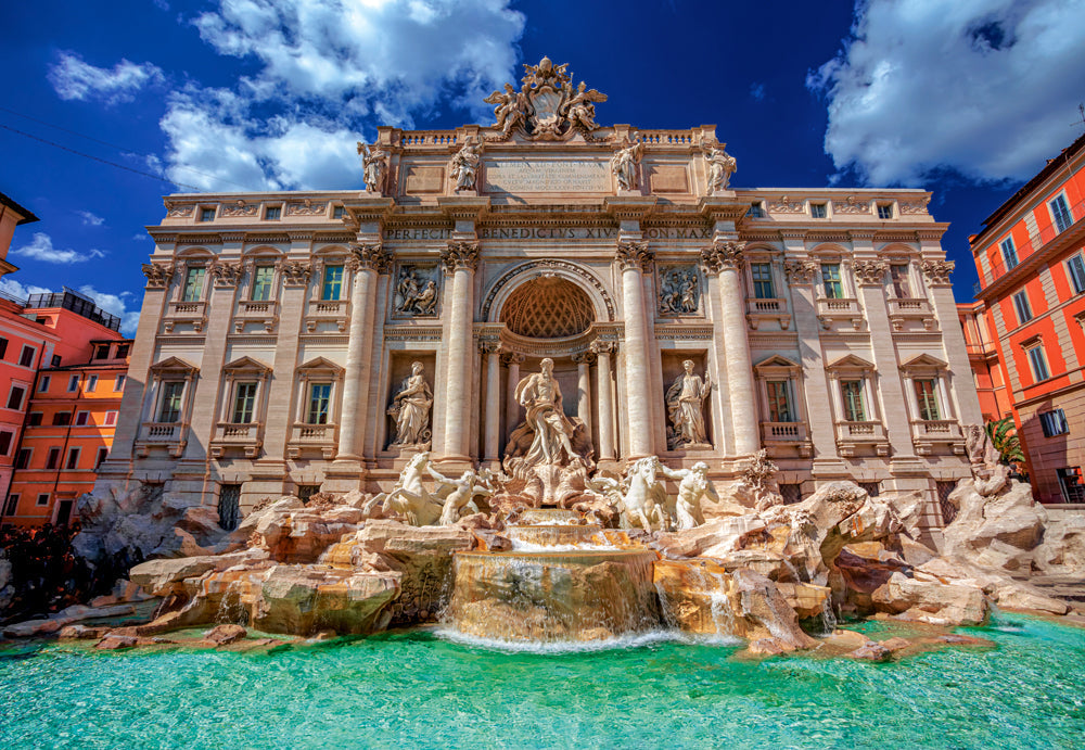 1500 Piece Jigsaw Puzzle, The Trevi Fountain, Rome, Italy, Baroque style, Travel puzzle, Italian architecture, Adult Puzzle, Castorland C-152230-2 Bridge Toys - Premium Jigsaw Puzzles