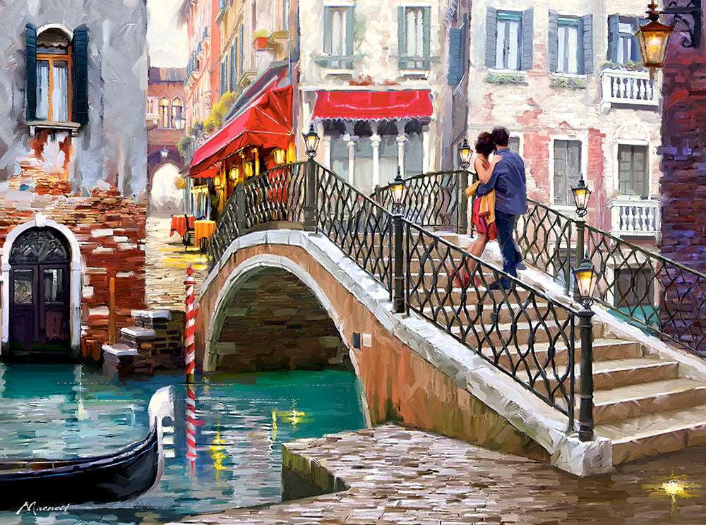 2000 Piece Jigsaw Puzzle, Venice Bridge, Venetian canals, Venice Italy Puzzle, Gondola Puzzle, Adult Puzzles, Castorland C-200559-2 Bridge Toys - Premium Jigsaw Puzzles