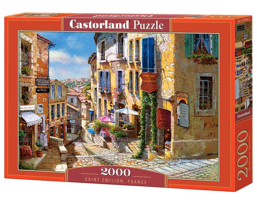 2000 Piece Jigsaw Puzzle, Saint Emilion, France, Puzzle of France, village, Adult Puzzles, Castorland C-200740-2 Bridge Toys - Premium Jigsaw Puzzles