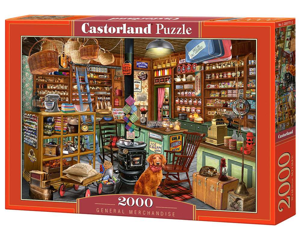 2000 Piece Jigsaw Puzzle, General Merchandise, old style American store, Adult Puzzles, Castorland C-200771-2 Bridge Toys - Premium Jigsaw Puzzles