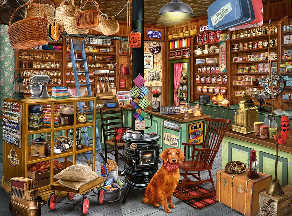2000 Piece Jigsaw Puzzle, General Merchandise, old style American store, Adult Puzzles, Castorland C-200771-2 Bridge Toys - Premium Jigsaw Puzzles