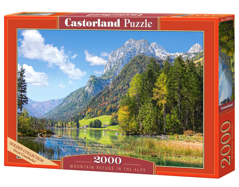 2000 Piece Jigsaw Puzzles, Mountain Refuge in the Alps, Germany, Idyllic Landscape, Tyrolean Alps, Adult Puzzles, Castorland C-200832-2 Bridge Toys - Premium Jigsaw Puzzles