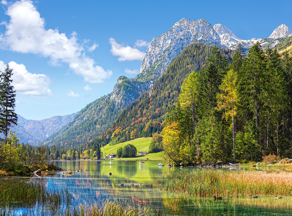 2000 Piece Jigsaw Puzzles, Mountain Refuge in the Alps, Germany, Idyllic Landscape, Tyrolean Alps, Adult Puzzles, Castorland C-200832-2 Bridge Toys - Premium Jigsaw Puzzles