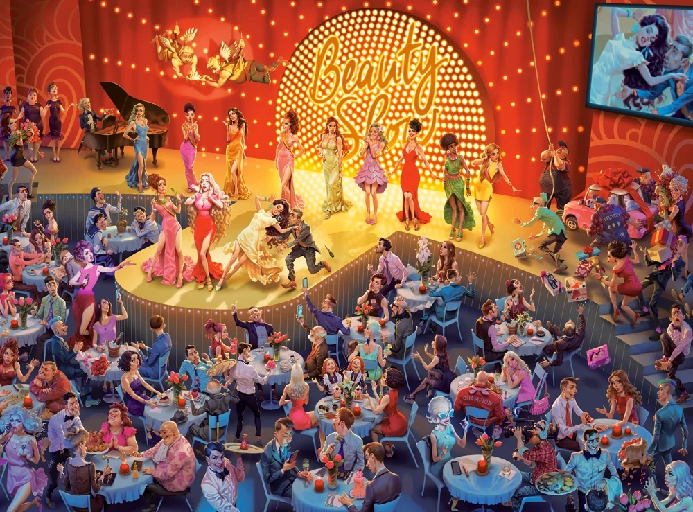 2000 Piece Jigsaw Puzzle, Beauty Show, Art Collection, Glamorous Theater & Dance Performance, Adult Puzzle, Castorland C-200894-2 Bridge Toys - Premium Jigsaw Puzzles