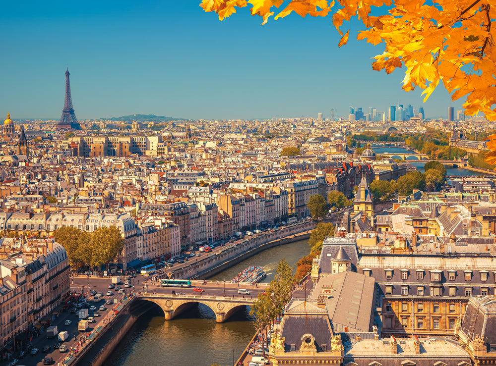 2000 Piece Jigsaw Puzzle, Paris from Above, Cityscape, Seine river, France, Adult Puzzle, Castorland C-200917-2 Bridge Toys - Premium Jigsaw Puzzles