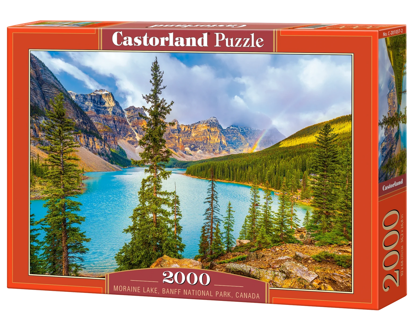2000 Piece Jigsaw Puzzle, Moraine Lake, Banff National Park, Canada, Scenic Canadian Rockies Nature, Mountain Landscape, Adult Puzzle, Castorland C-201037-2 Bridge Toys - Premium Jigsaw Puzzles