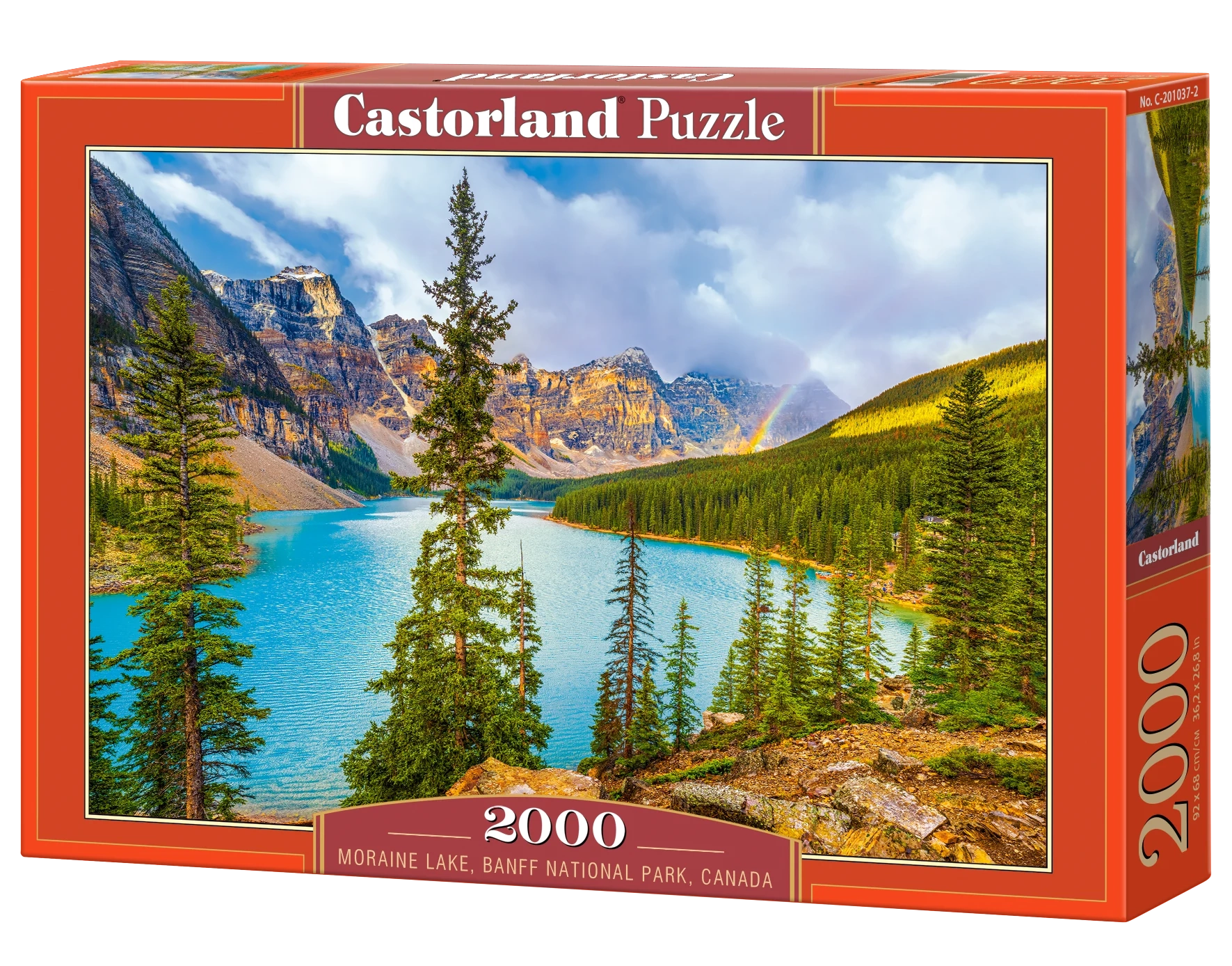 2000 Piece Jigsaw Puzzle, Moraine Lake, Banff National Park, Canada, Scenic Canadian Rockies Nature, Mountain Landscape, Adult Puzzle, Castorland C-201037-2 Bridge Toys - Premium Jigsaw Puzzles