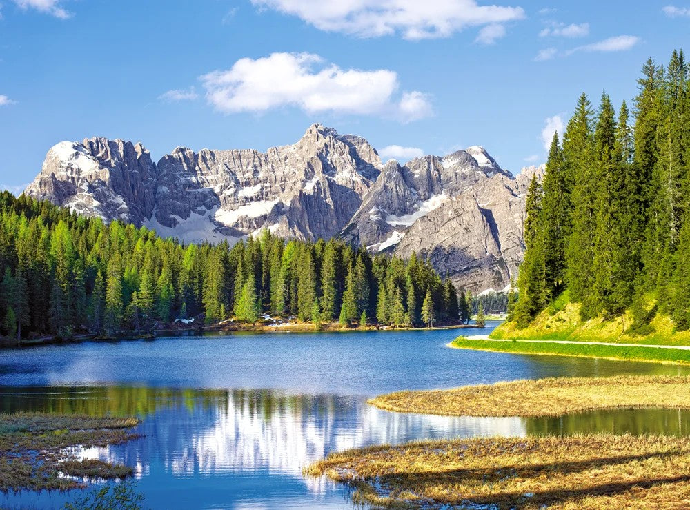 3000 Piece Jigsaw Puzzle, Misurina Lake, Italy, Mountain landscape, Italian Alps, Charming view, Adult Puzzle, Castorland C-300198-2 Bridge Toys - Premium Jigsaw Puzzles