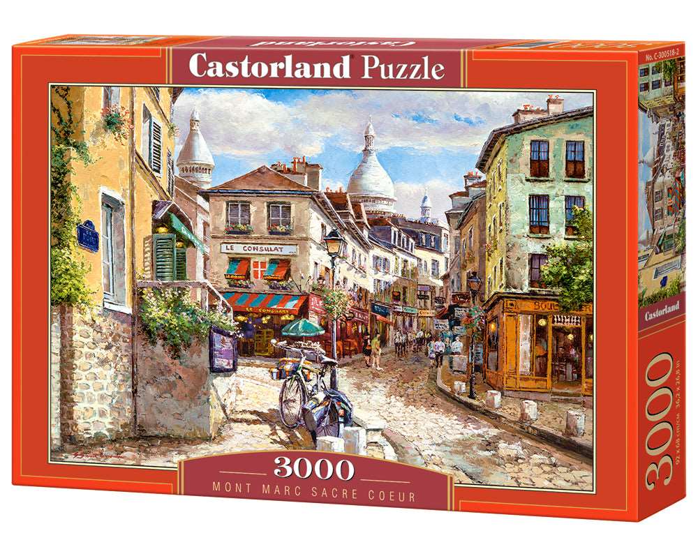 3000 Piece Jigsaw Puzzle, Montmartre Sacre Coeur, Puzzle of France, Paris, Adult Puzzles, Castorland C-300518-2 Bridge Toys - Premium Jigsaw Puzzles