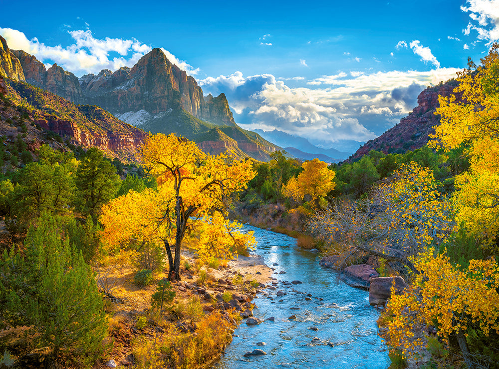 3000 Piece Jigsaw Puzzles, Autumn in Zion National Park, Nature and Landscape, USA, Adult Puzzles, Castorland C-300624-2 Bridge Toys - Premium Jigsaw Puzzles