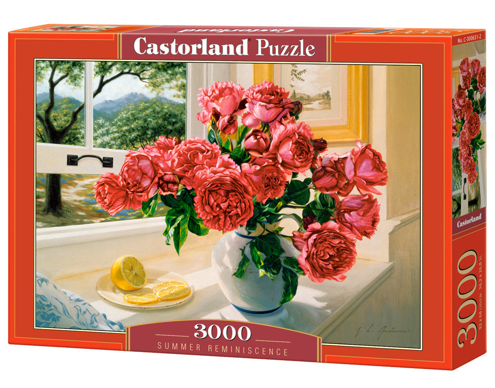 3000 Piece Jigsaw Puzzle, Summer Reminiscence, Still nature puzzle, Flowers in a vase, Adult Puzzle, Castorland C-300631-2 Bridge Toys - Premium Jigsaw Puzzles