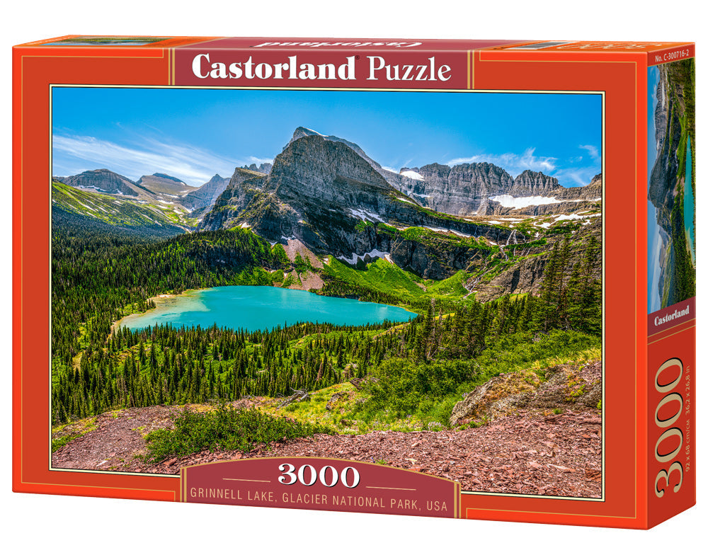 3000 Piece Jigsaw Puzzle, Grinnell Lake, Glacier National Park, USA, Majestic landscape, Adult Puzzle, Castorland C-300716-2 Bridge Toys - Premium Jigsaw Puzzles