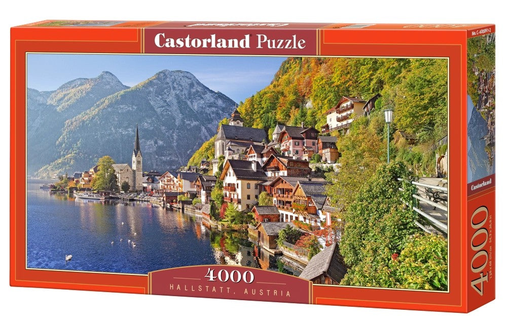 4000 Piece Jigsaw Puzzle, Hallstatt, Austria, Mountain lake, Landscape, Alps, Adult Puzzle, Castorland C-400041-2 Bridge Toys - Premium Jigsaw Puzzles