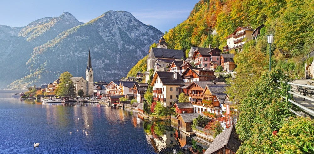 4000 Piece Jigsaw Puzzle, Hallstatt, Austria, Mountain lake, Landscape, Alps, Adult Puzzle, Castorland C-400041-2 Bridge Toys - Premium Jigsaw Puzzles