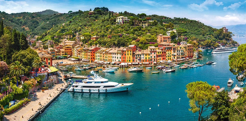 4000 Piece Jigsaw Puzzle, View of Portofino, Italy, Romantic scenery, Tourist jigsaw, Italian holiday, Landscape, Adult Puzzle, Castorland C-400201-2 Bridge Toys - Premium Jigsaw Puzzles