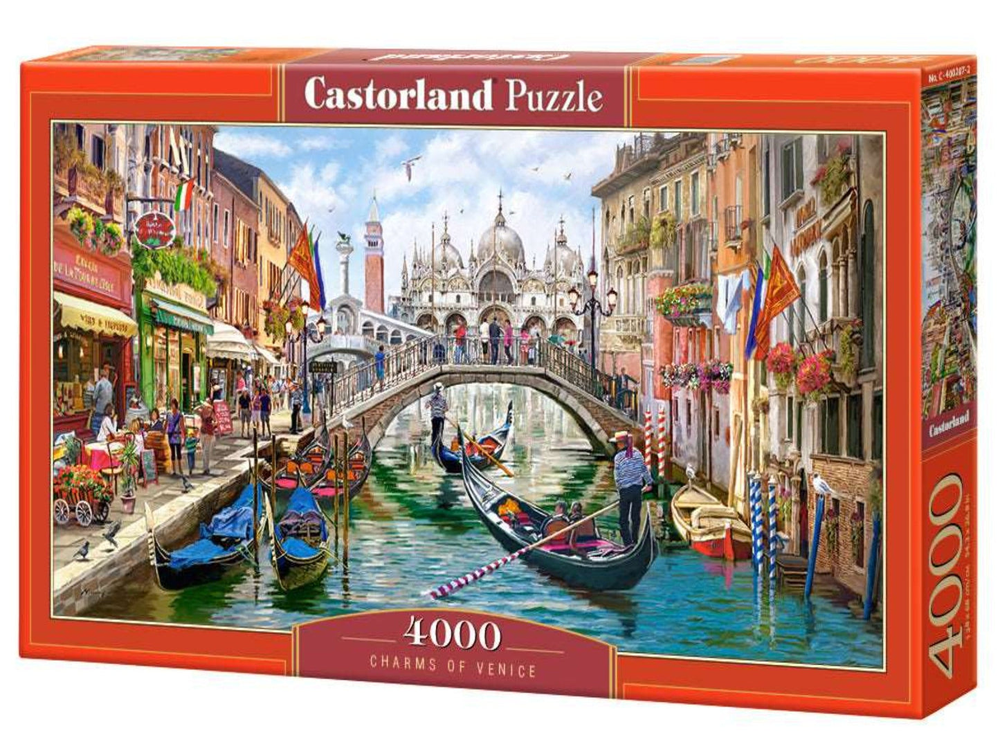 4000 Piece Jigsaw Puzzle, Charms of Venice, Italy Puzzle, Gondola Puzzle, European Puzzle, Adult Puzzles, Castorland C-400287-2 Bridge Toys - Premium Jigsaw Puzzles
