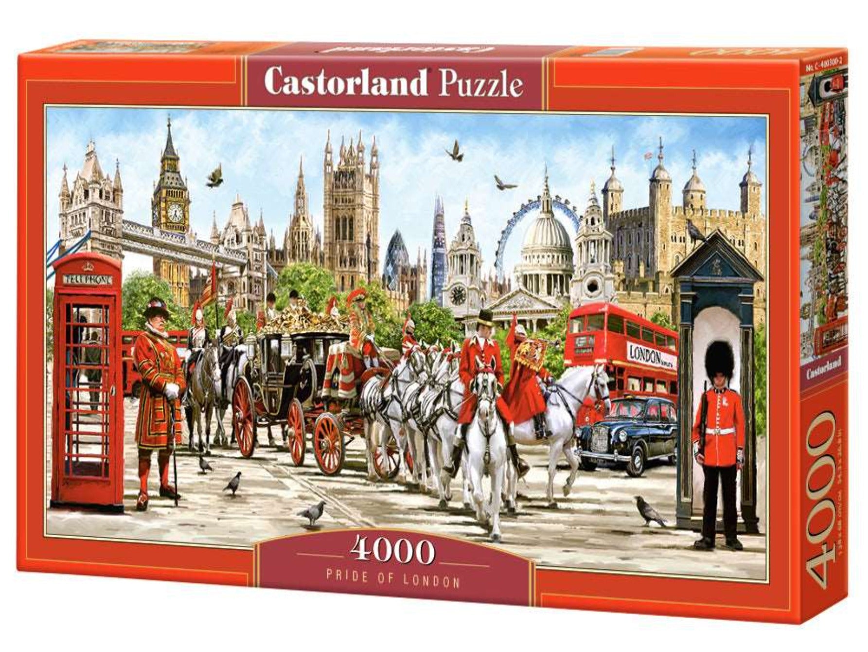 4000 Piece Jigsaw Puzzle, Pride of London, Great Britain, Iconic Monuments of London, Adult Puzzles, Castorland C-400300-2 Bridge Toys - Premium Jigsaw Puzzles