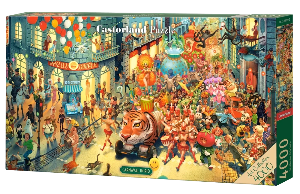 4000 Piece Jigsaw Puzzle, Carnaval in Rio, Street Party Jigsaw, Whimsical City Parade, Adult Puzzle, Castorland C-400379-2 Bridge Toys - Premium Jigsaw Puzzles