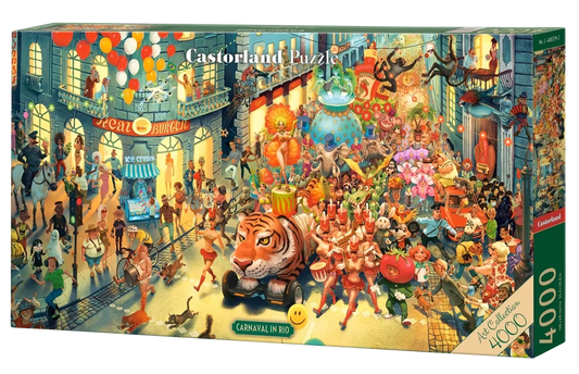 4000 Piece Jigsaw Puzzle, Carnaval in Rio, Street Party Jigsaw, Whimsical City Parade, Adult Puzzle, Castorland C-400379-2 Bridge Toys - Premium Jigsaw Puzzles