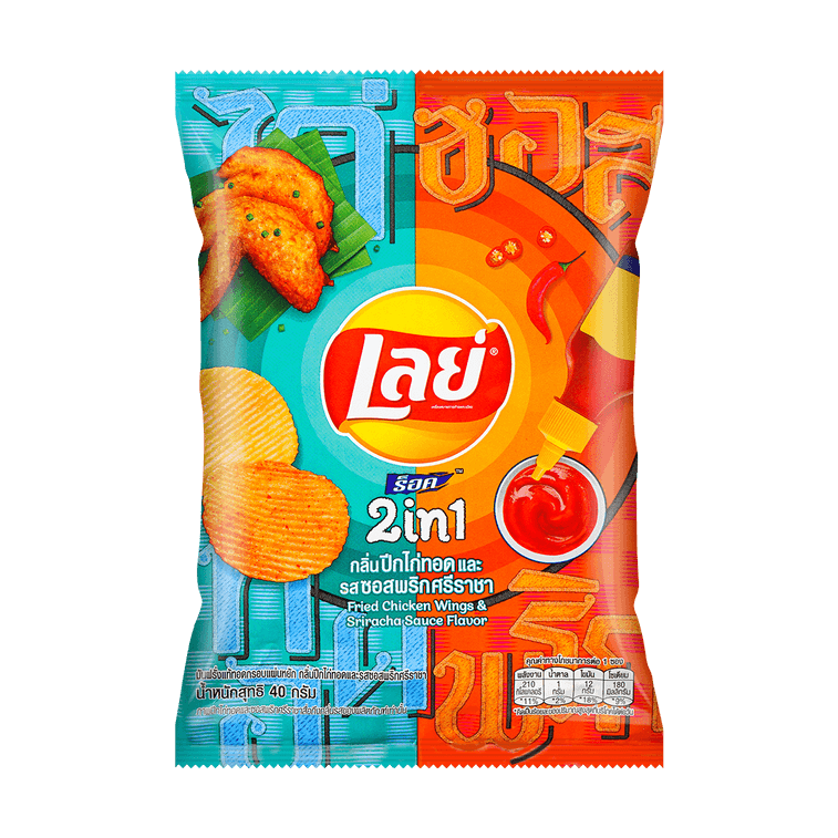 Lays 2-in-1 Potato Chips with BBQ Chicken Wings and Salsa Chili Flavor, 1.41 oz Super Anime Store