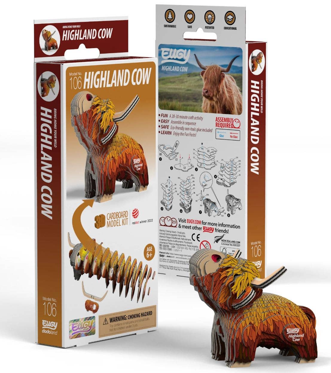 EUGY Highland Cow 3D Puzzle Olita Gifts & Goods