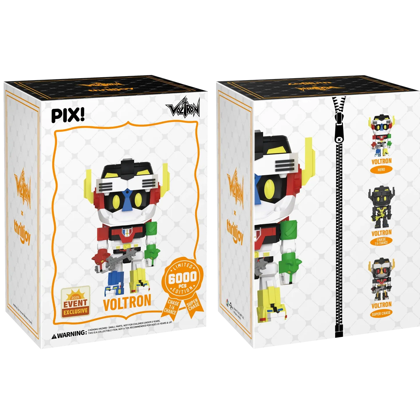 [Thrilljoy] [EXCLUSIVE] Voltron Defender of the Universe - Voltron LE6000 PIX Vinyl Figure (1 in 6 Chance at Chase) Ralphie's Funhouse