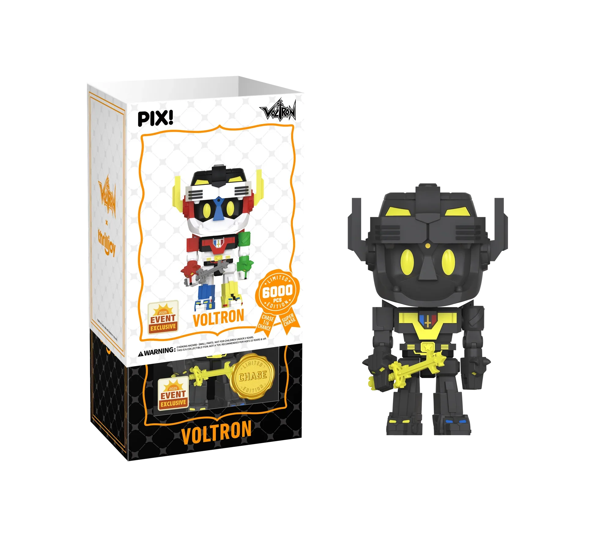 [Thrilljoy] [EXCLUSIVE] Voltron Defender of the Universe - Voltron LE6000 PIX Vinyl Figure (1 in 6 Chance at Chase) Ralphie's Funhouse