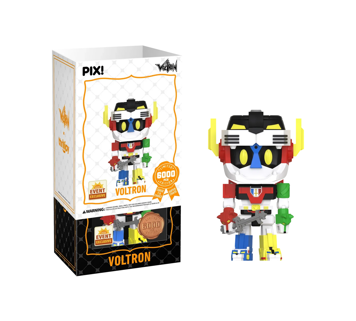 [Thrilljoy] [EXCLUSIVE] Voltron Defender of the Universe - Voltron LE6000 PIX Vinyl Figure (1 in 6 Chance at Chase) Ralphie's Funhouse