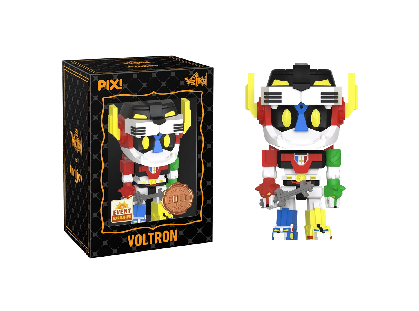 [Thrilljoy] [EXCLUSIVE] Voltron Defender of the Universe - Voltron LE6000 PIX Vinyl Figure (1 in 6 Chance at Chase) Ralphie's Funhouse