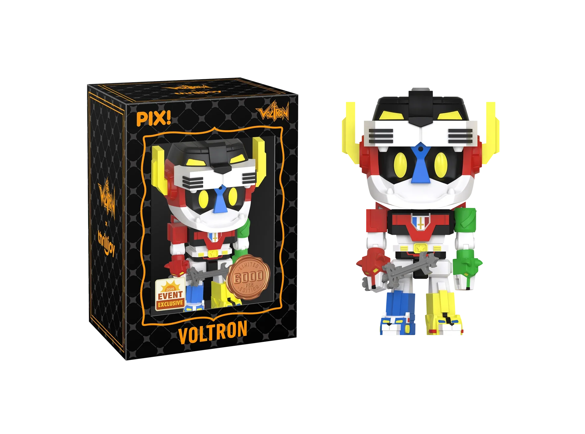 [Thrilljoy] [EXCLUSIVE] Voltron Defender of the Universe - Voltron LE6000 PIX Vinyl Figure (1 in 6 Chance at Chase) Ralphie's Funhouse