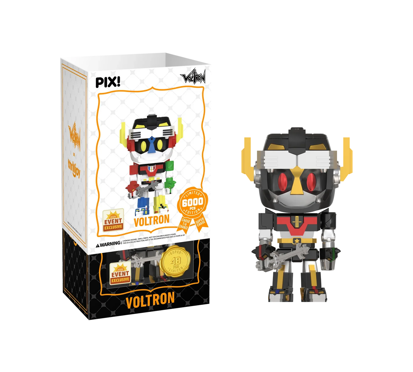 [Thrilljoy] [EXCLUSIVE] Voltron Defender of the Universe - Voltron LE6000 PIX Vinyl Figure (1 in 6 Chance at Chase) Ralphie's Funhouse