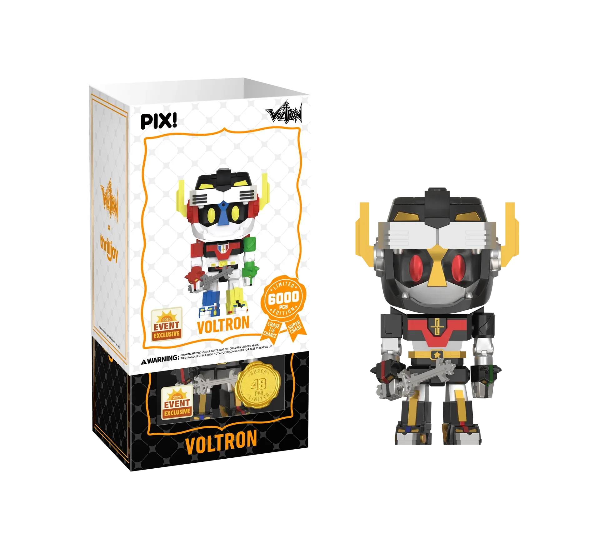 [Thrilljoy] [EXCLUSIVE] Voltron Defender of the Universe - Voltron LE6000 PIX Vinyl Figure (1 in 6 Chance at Chase) Ralphie's Funhouse