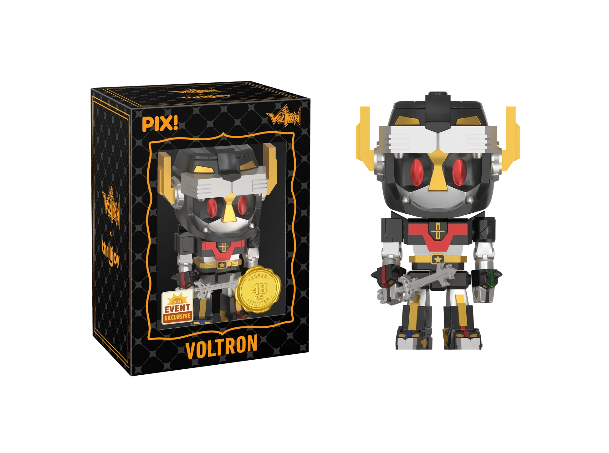 [Thrilljoy] [EXCLUSIVE] Voltron Defender of the Universe - Voltron LE6000 PIX Vinyl Figure (1 in 6 Chance at Chase) Ralphie's Funhouse
