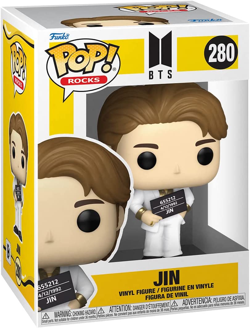 Funko Pop Rocks BTS Jin #280 - Official K-Pop Vinyl Figure Collectible Super Anime Store