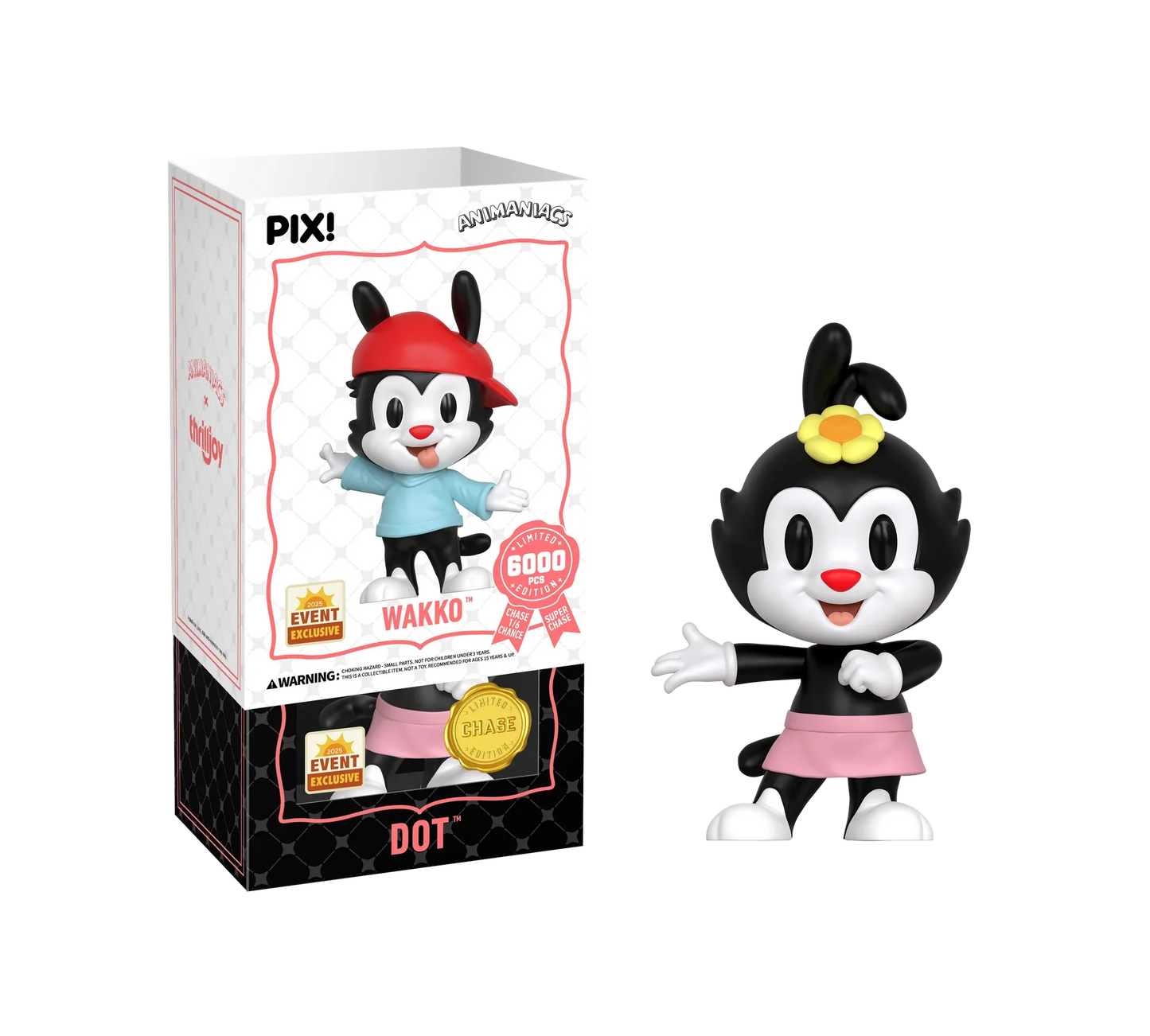 [Thrilljoy] [EXCLUSIVE] Animaniacs - Wakko LE6000 PIX Vinyl Figure (1 in 6 Chance at Chase) Ralphie's Funhouse