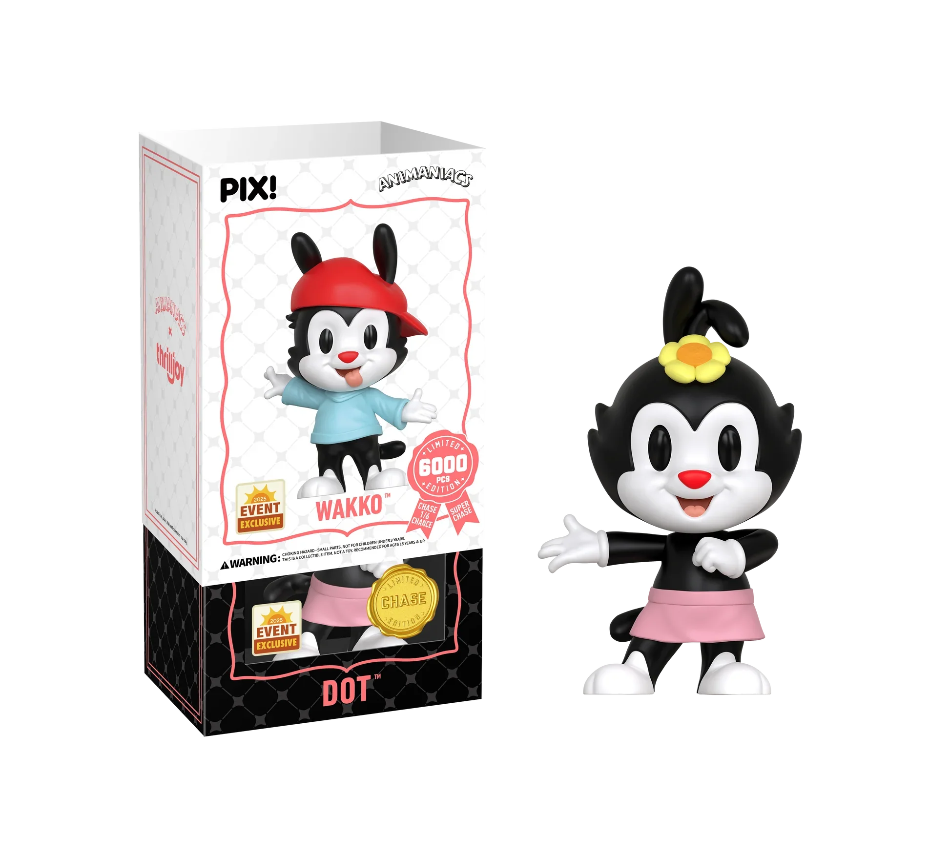 [Thrilljoy] [EXCLUSIVE] Animaniacs - Wakko LE6000 PIX Vinyl Figure (1 in 6 Chance at Chase) Ralphie's Funhouse
