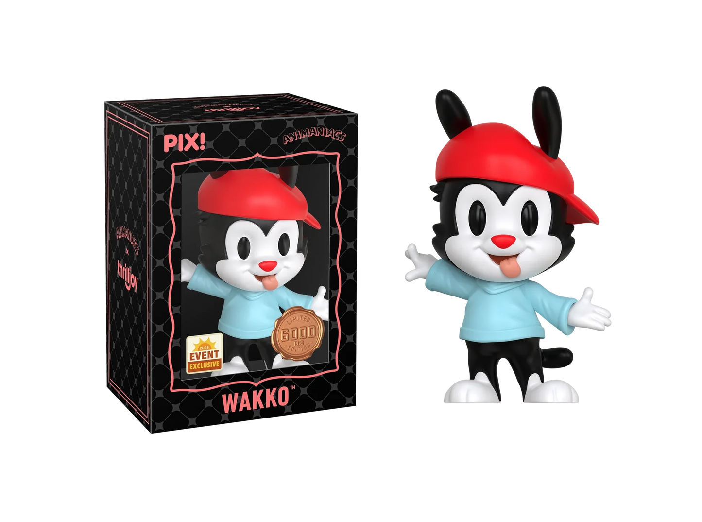 [Thrilljoy] [EXCLUSIVE] Animaniacs - Wakko LE6000 PIX Vinyl Figure (1 in 6 Chance at Chase) Ralphie's Funhouse