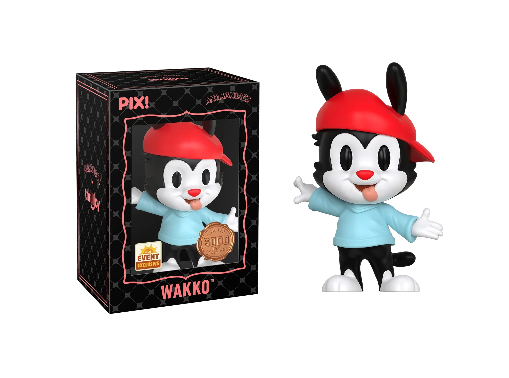 [Thrilljoy] [EXCLUSIVE] Animaniacs - Wakko LE6000 PIX Vinyl Figure (1 in 6 Chance at Chase) Ralphie's Funhouse