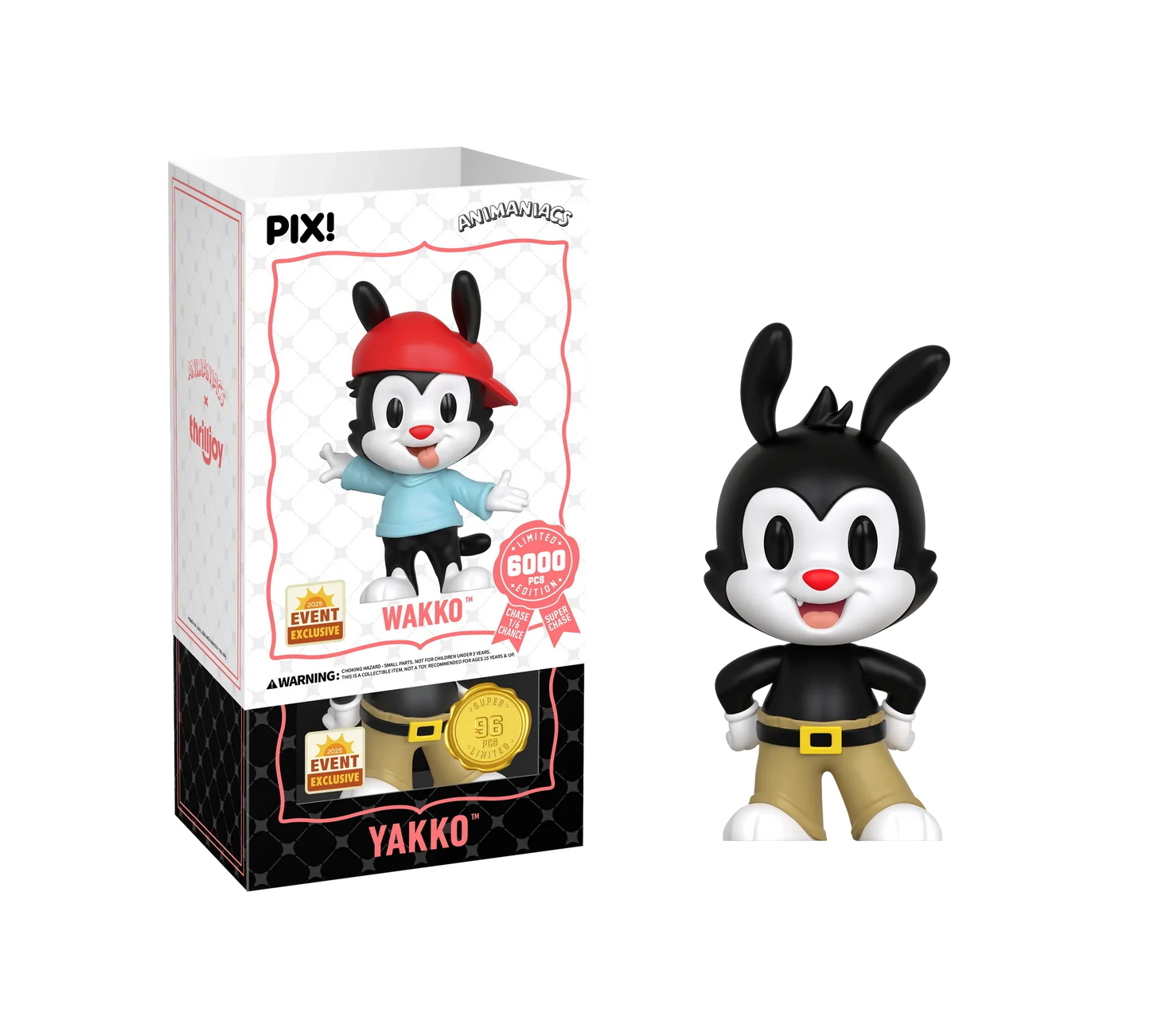 [Thrilljoy] [EXCLUSIVE] Animaniacs - Wakko LE6000 PIX Vinyl Figure (1 in 6 Chance at Chase) Ralphie's Funhouse