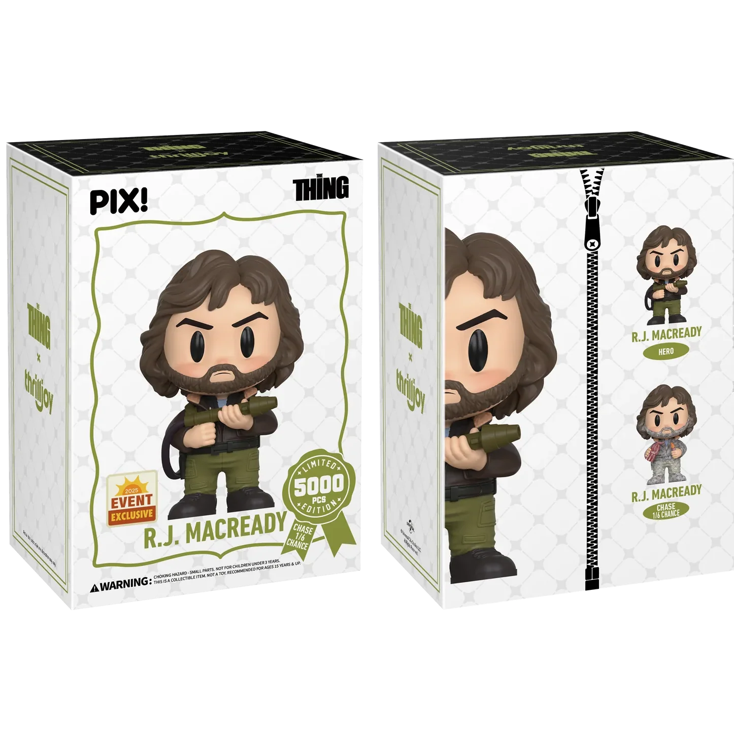 [Thrilljoy] [EXCLUSIVE] The Thing - R.J. MacReady LE5000 PIX Vinyl Figure (1 in 6 Chance at Chase) Ralphie's Funhouse