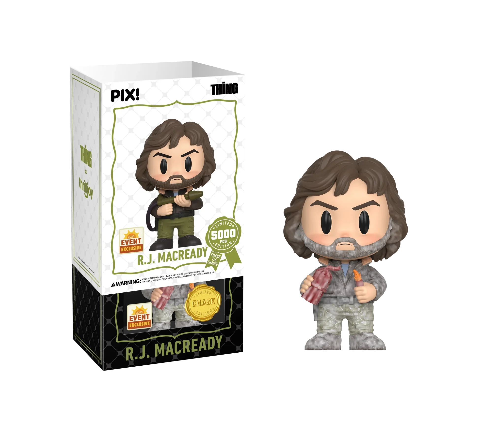 [Thrilljoy] [EXCLUSIVE] The Thing - R.J. MacReady LE5000 PIX Vinyl Figure (1 in 6 Chance at Chase) Ralphie's Funhouse