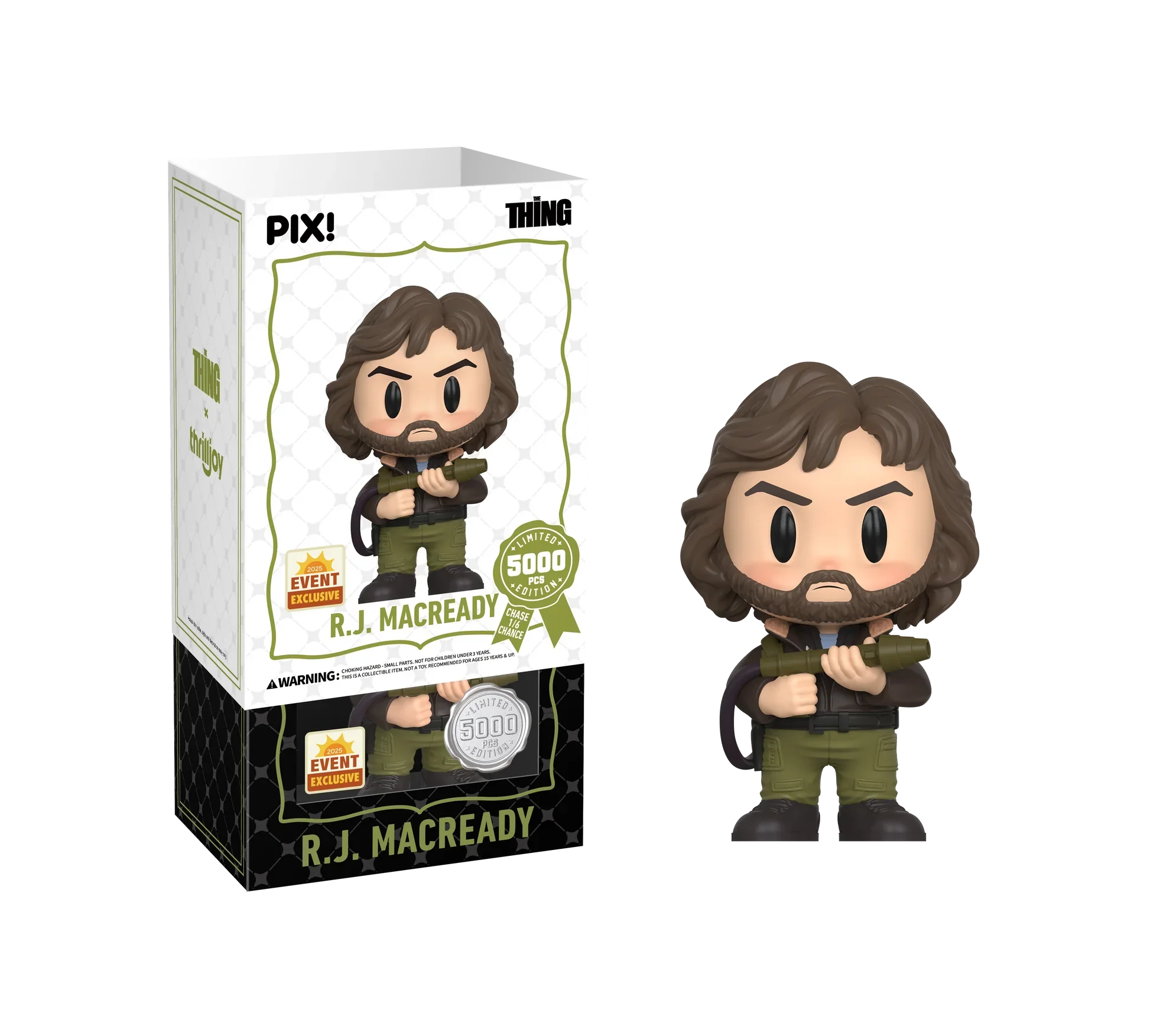 [Thrilljoy] [EXCLUSIVE] The Thing - R.J. MacReady LE5000 PIX Vinyl Figure (1 in 6 Chance at Chase) Ralphie's Funhouse