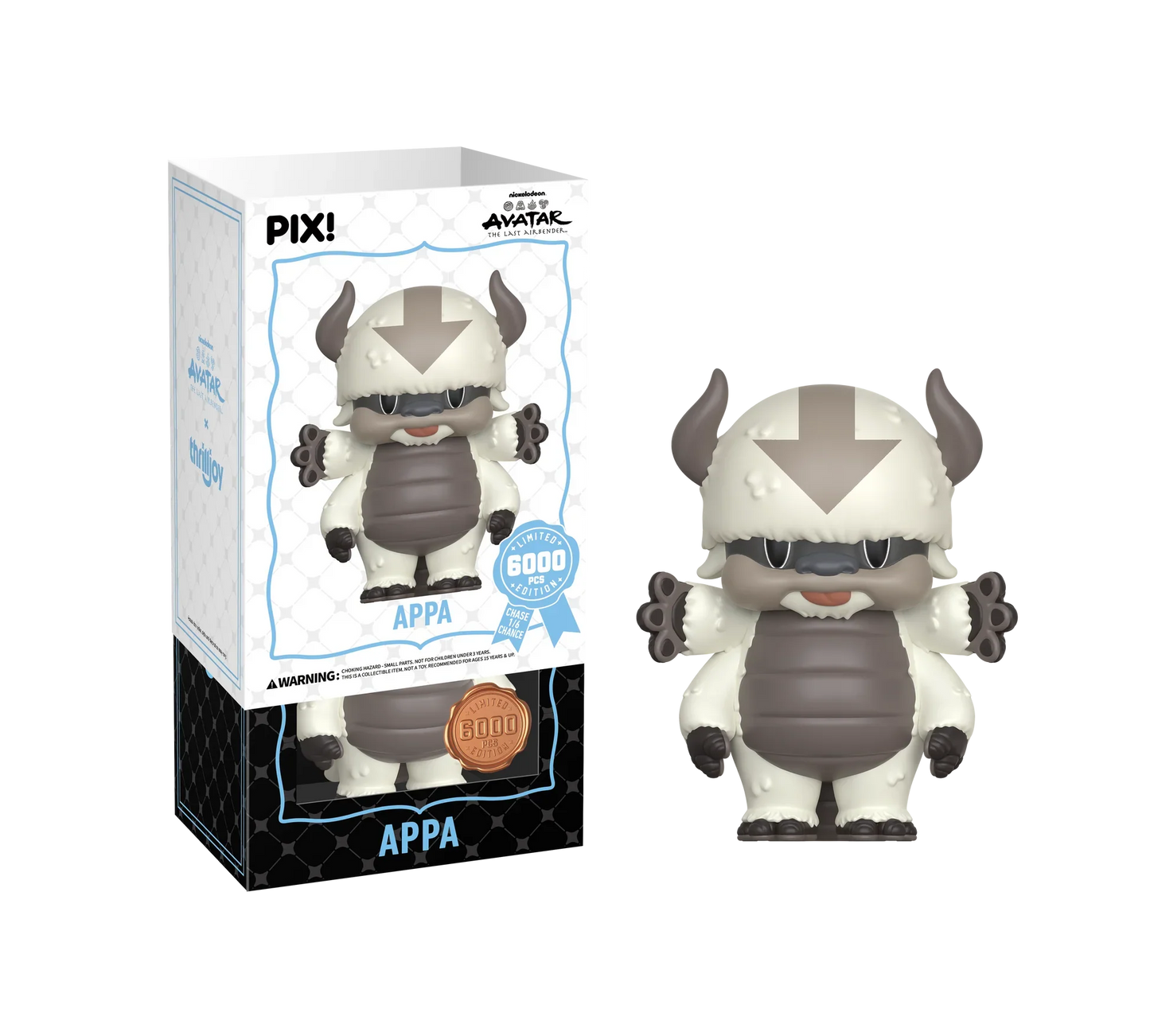 [Thrilljoy] Avatar The Last Airbender - Appa LE6000 PIX Vinyl Figure (1 in 6 Chance at Chase) Ralphie's Funhouse