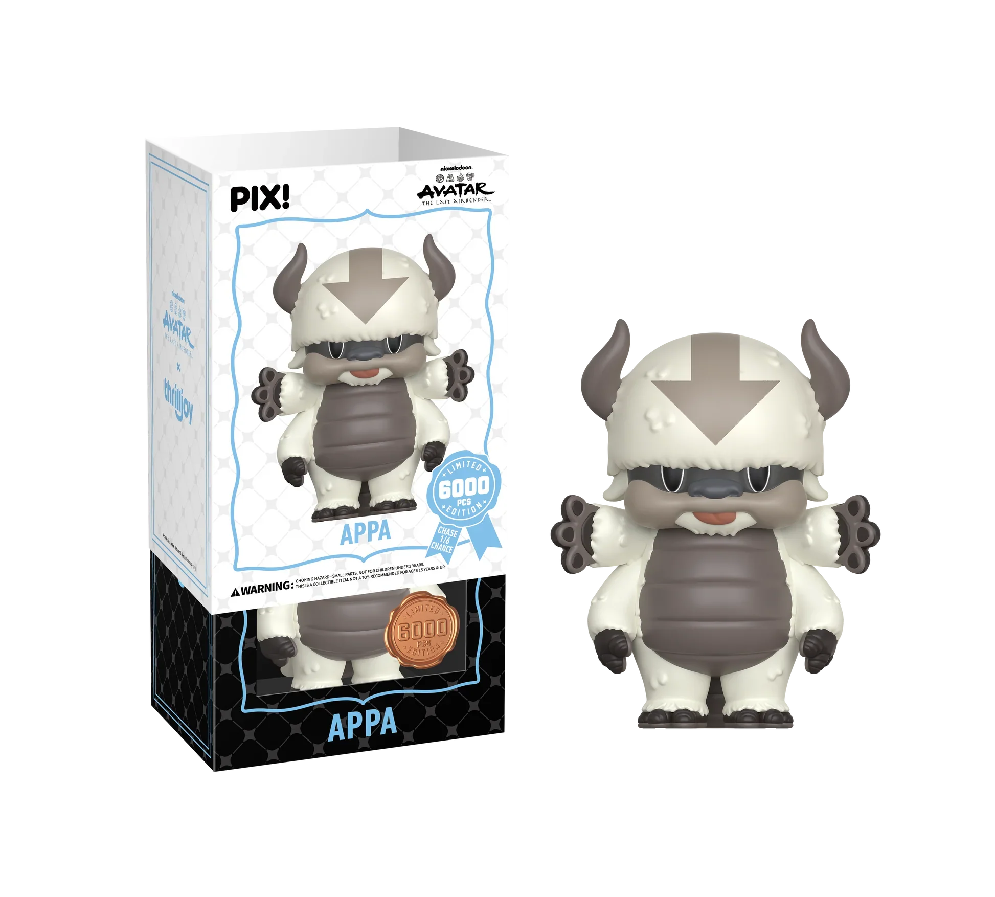 [Thrilljoy] Avatar The Last Airbender - Appa LE6000 PIX Vinyl Figure (1 in 6 Chance at Chase) Ralphie's Funhouse