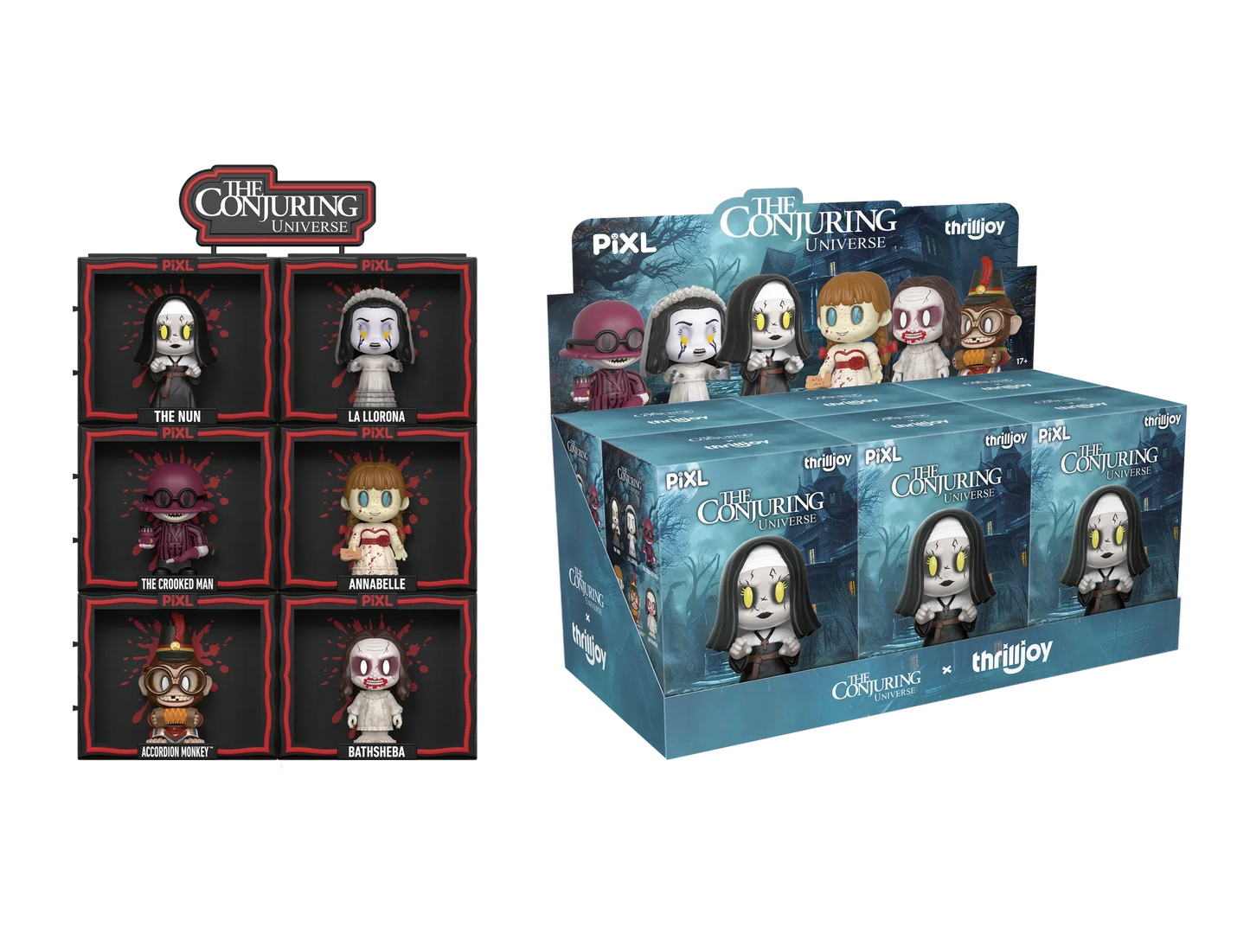 [Thrilljoy] The Conjuring Universe PIXL Blind Box Vinyl (Chance at 1 of 300 hyper-rare “chase” pieces will be redeemable for a special 12” MEGA PIX!) Ralphie's Funhouse