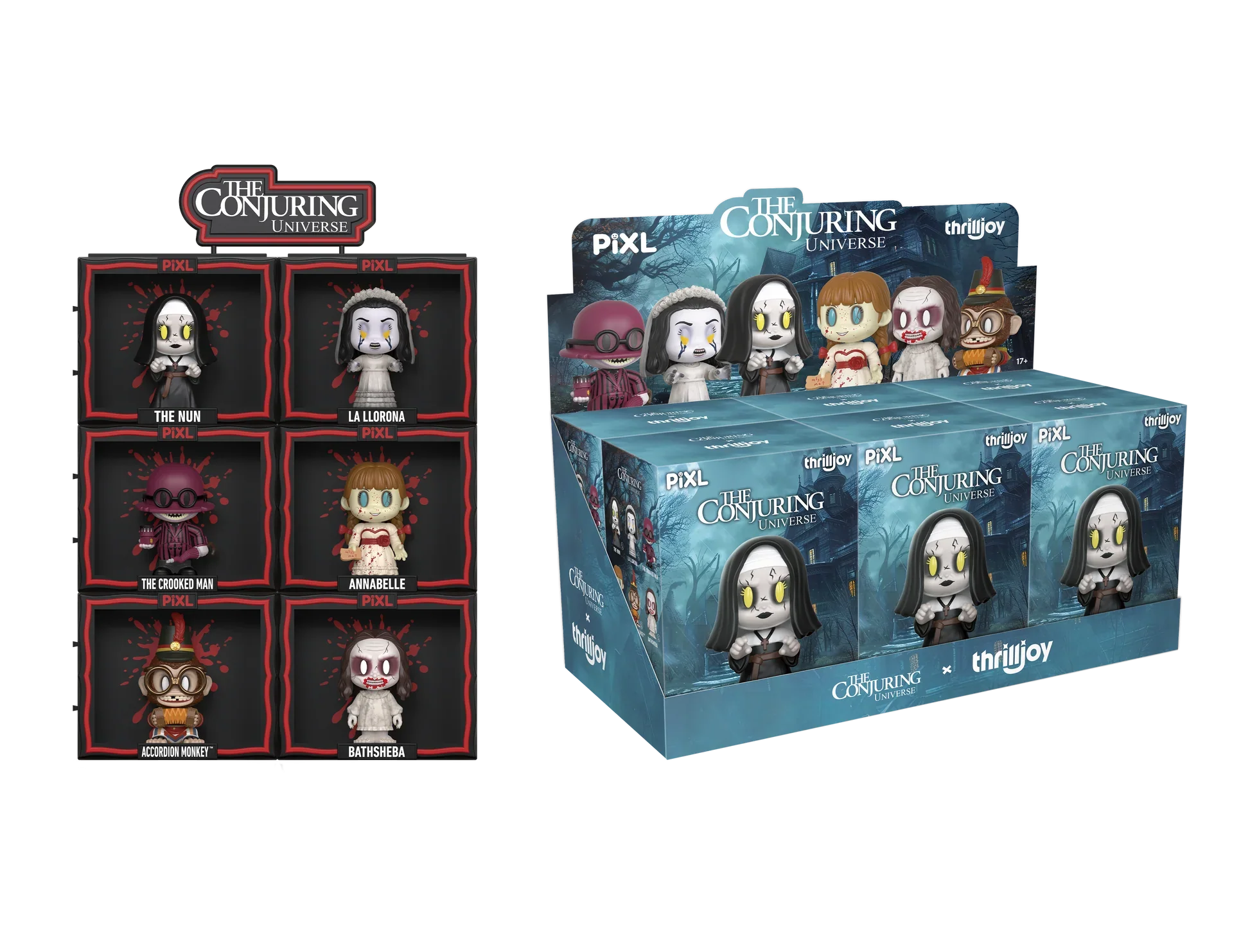 [Thrilljoy] The Conjuring Universe PIXL Blind Box Vinyl (Chance at 1 of 300 hyper-rare “chase” pieces will be redeemable for a special 12” MEGA PIX!) Ralphie's Funhouse