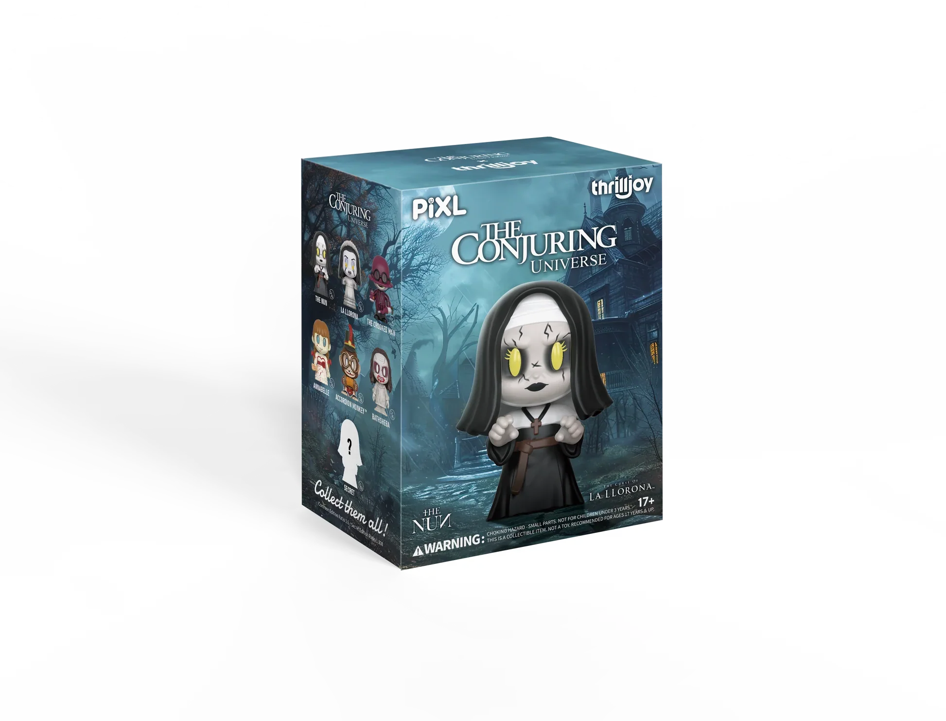 [Thrilljoy] The Conjuring Universe PIXL Blind Box Vinyl (Chance at 1 of 300 hyper-rare “chase” pieces will be redeemable for a special 12” MEGA PIX!) Ralphie's Funhouse