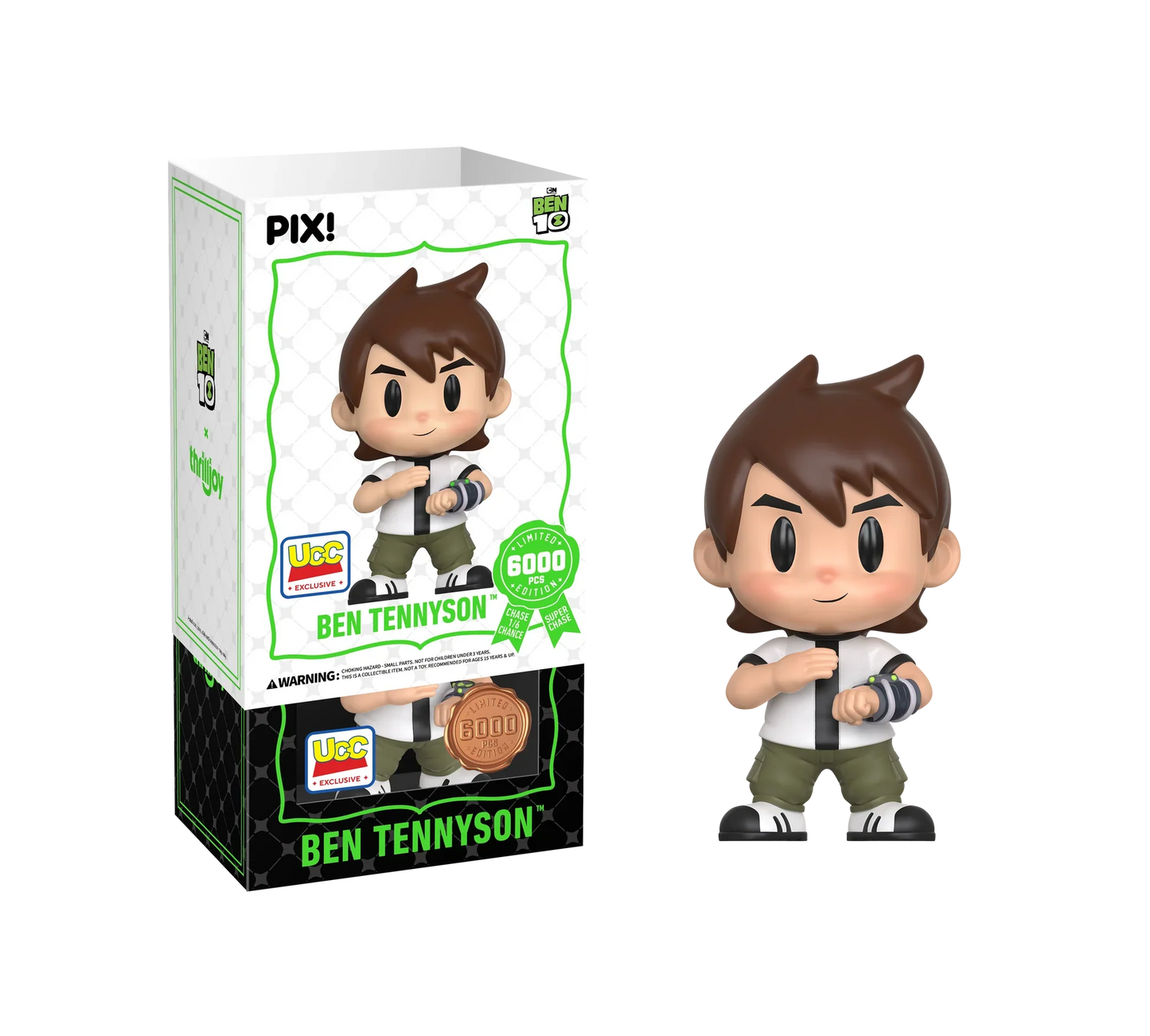 [Thrilljoy] [EXCLUSIVE] BEN 10 - Ben Tennyson LE6000 PIX Vinyl Figure (1 in 6 Chance at Chase) Ralphie's Funhouse