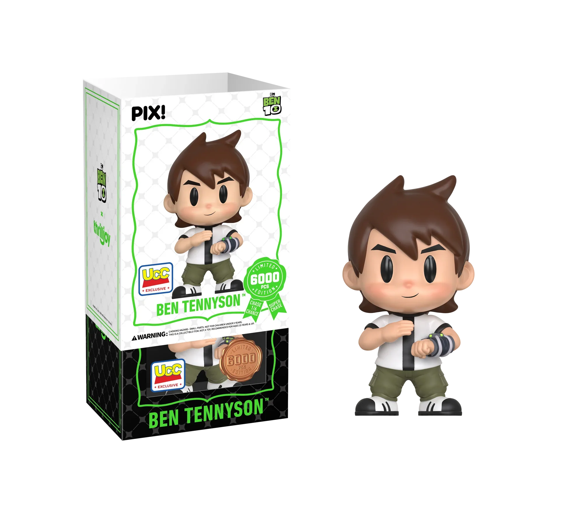 [Thrilljoy] [EXCLUSIVE] BEN 10 - Ben Tennyson LE6000 PIX Vinyl Figure (1 in 6 Chance at Chase) Ralphie's Funhouse